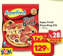SUPERFRESH PİZZA KİNG 4'LÜ 780 G SUPERFRESH PİZZA KİNG 4'LÜ 780 G